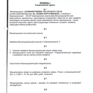 Statut stowarzyszenia